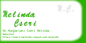 melinda cseri business card
